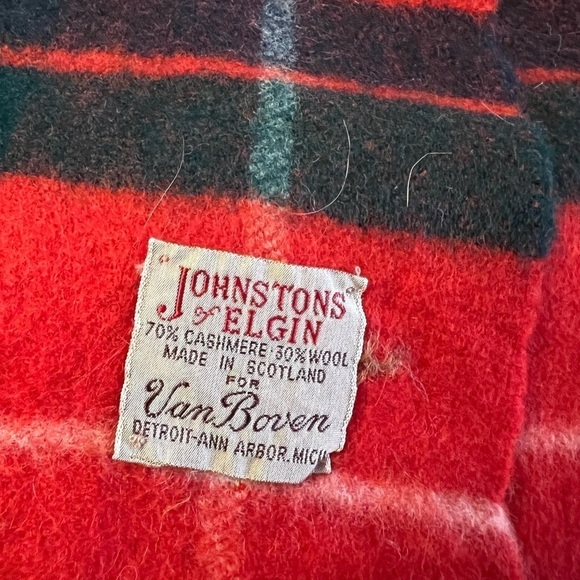 Vintage Johnstons' of Elgin Cashmere/Wool Blend Scarf Made in Scotland - Picture 3 of 5